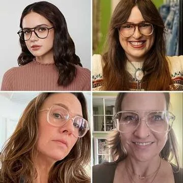 JOVAKIT Aviator Non-prescription Glasses for Women Men Pilot Frame Clear Lens Eyeglasses Fashion Square Frame Glasses (Black+Black&Tortoise)