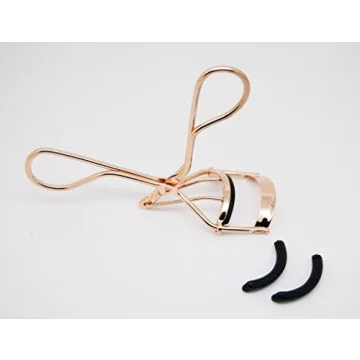 Professional Golden Eyelash Curler with Silicone Pads - EMILYSTORES