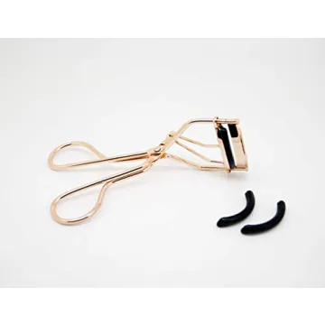 Professional Golden Eyelash Curler with Silicone Pads - EMILYSTORES