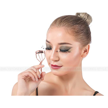 Professional Golden Eyelash Curler with Silicone Pads - EMILYSTORES