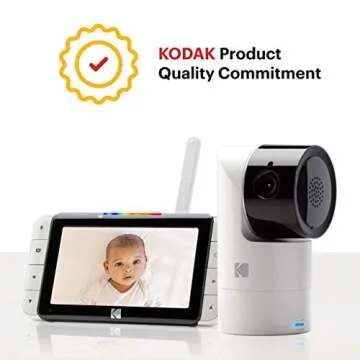 KODAK Cherish C525IR Video Baby Monitor and Mobile App - Remote Tilt, Pan and Zoom, HD Baby Camera, ...