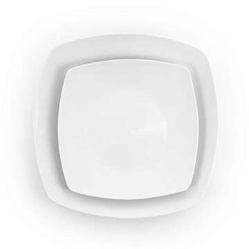 Elama White Porcelain Dinnerware Set, 18 Pieces