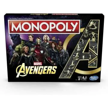 Marvel Avengers Monopoly Game for Ages 8 and Up