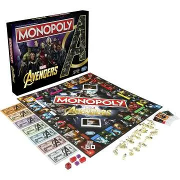 Marvel Avengers Monopoly Game for Ages 8 and Up