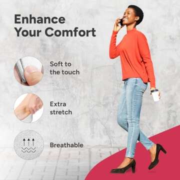 Eedor Women's No Show Socks, Comfy Non-Slip, Low Cut Invisible Liner Socks for Casual and Formal Wear, Durable, Soft, Stretchable Fabric - 8 Pairs, Medium, Size 7-8 - Black, Gray, Beige, and White