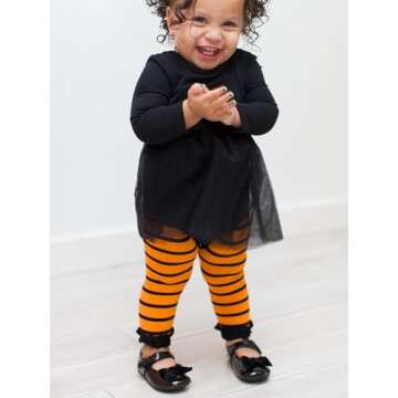 RuffleButts Baby/Toddler Girls Footless Ruffled Tights