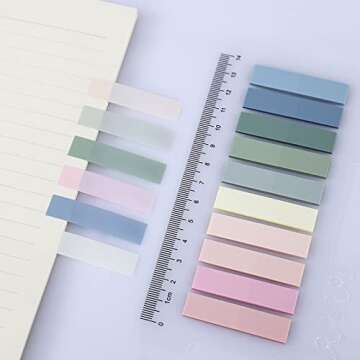 ELII 700PCS Waterproof Transparent Sticky Notes for Study
