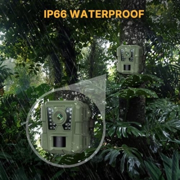 WOSPORTS Mini Trail Camera 24MP Video Wildlife Monitoring