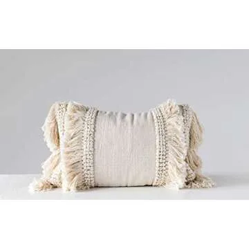 Creative Co-Op Woven Lumbar Pillow for Stylish Comfort