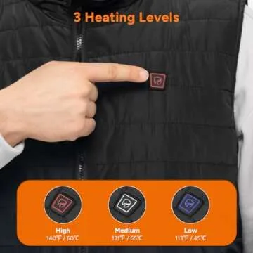 DR.PREPARE Heated Vest, Unisex Heated Clothing for Men Women, Lightweight USB Electric Heated Jacket with 3 Heating Levels, 6 Heating Zones, Adjustable Size (Battery Pack Not Included)