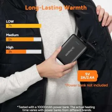 DR.PREPARE Heated Vest, Unisex Heated Clothing for Men Women, Lightweight USB Electric Heated Jacket with 3 Heating Levels, 6 Heating Zones, Adjustable Size (Battery Pack Not Included)