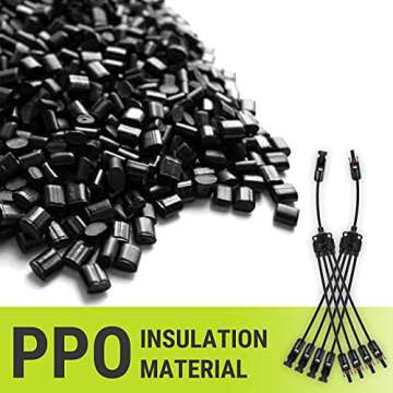 Newpowa 1 to 4 Y Solar Panel Connectors: Durable & Waterproof