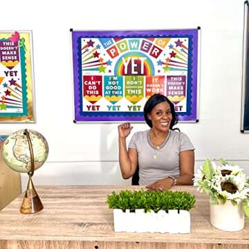 Sproutbrite Growth Mindset Classroom Decorations - Banner Posters for Teachers - Bulletin Board and ...