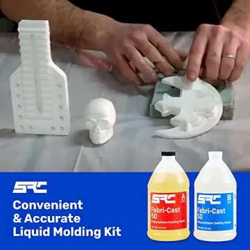 SPRESIN Fabri-Cast 50 1 Gal (0.5-Gal Part A + 0.5-Gal Part B) Polyurethane Casting Resin for Models, Figurines, and Sculptures, Silicone Hand Molding Set, Ultra Low Viscosity Liquid and Fast Curing