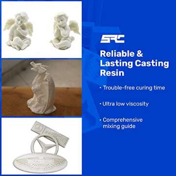 SPRESIN Fabri-Cast 50 1 Gal (0.5-Gal Part A + 0.5-Gal Part B) Polyurethane Casting Resin for Models, Figurines, and Sculptures, Silicone Hand Molding Set, Ultra Low Viscosity Liquid and Fast Curing