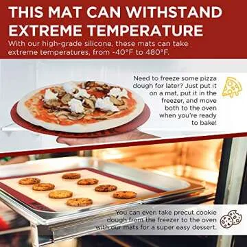 Measurik Silicone Baking Mats Set of 5 - Nonstick & Reusable