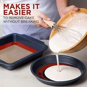 Measurik Silicone Baking Mats Set of 5 - Nonstick & Reusable