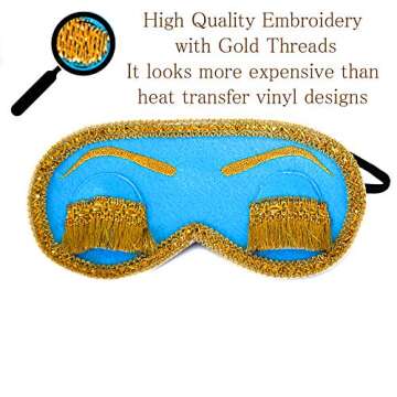 ComfortDecorHouse Audrey Hepburn Sleep Mask with Embroidery Eyelashes Holly Golightly Sleep Masks Breakfast at Tiffanys Eye Mask Sleeping Eye Masks Bridal Shower Favor Blue Felt Night Mask