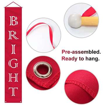 Merry Bright Christmas Porch Sign for Festive Decor