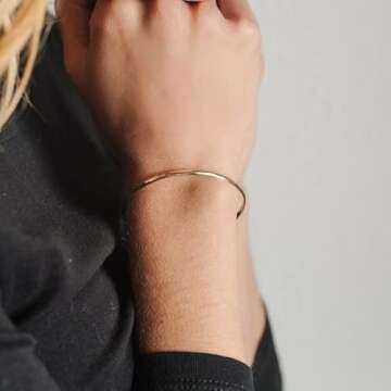 Bristol Cuff Bracelet | Gold Stack Bracelet | Gold-Filled for Women | Simple and Elegant | Minimalist Jewelry | Waterproof Everyday Wear | Handmade