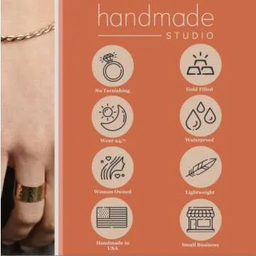 Bristol Cuff Bracelet | Gold Stack Bracelet | Gold-Filled for Women | Simple and Elegant | Minimalist Jewelry | Waterproof Everyday Wear | Handmade