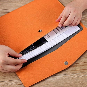 Stylish Waterproof A4 PU Leather File Folder Document Holder