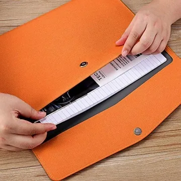 Stylish Waterproof A4 PU Leather File Folder Document Holder
