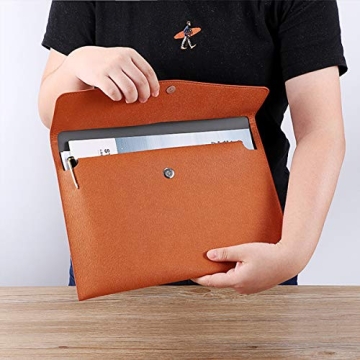 Stylish Waterproof A4 PU Leather File Folder Document Holder