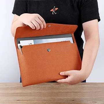Stylish Waterproof A4 PU Leather File Folder Document Holder
