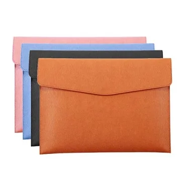 Stylish Waterproof A4 PU Leather File Folder Document Holder