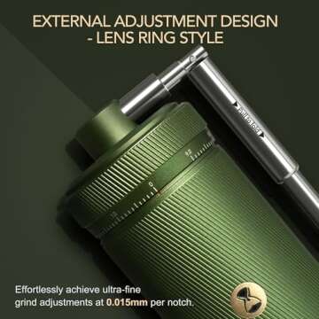 Timemore S3 Manual Coffee Grinder - External Adjustment with Stainless Steel Patented Burr | Hand Co...