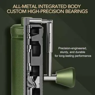 Timemore S3 Manual Coffee Grinder - External Adjustment with Stainless Steel Patented Burr | Hand Coffee Grinder Hign Presicion | Premium Timemore Grinder Chestnut S3, Green