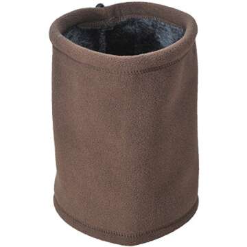 Leamekor Fleece Neck Warmer Gaiter Ski Mask Winter Scarf for Women & Men Face Cover