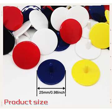 Adhere Golf Ball Markers 100 pcs Plastic Position Ball Marker Mix Colour