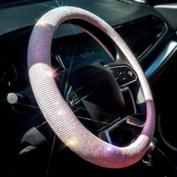 Stylish Valleycomfy Crystal Steering Wheel Cover for Women