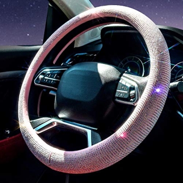 Stylish Valleycomfy Crystal Steering Wheel Cover for Women
