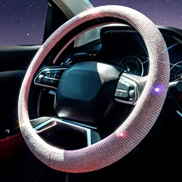 Stylish Valleycomfy Crystal Steering Wheel Cover for Women