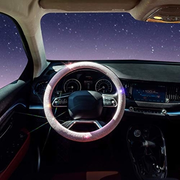 Stylish Valleycomfy Crystal Steering Wheel Cover for Women