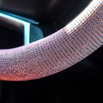 Stylish Valleycomfy Crystal Steering Wheel Cover for Women