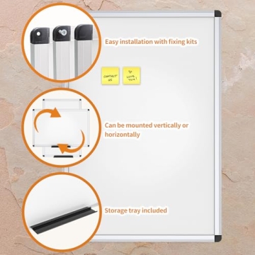 VIZ-PRO Magnetic Dry Erase Board - Easy Clean & Versatile