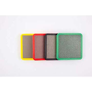 KGS Diamond PRO-PAD Hand Polishing 75x75x10 mm (4 Pack, Combination Set (grit 60, 120, 200, 400))