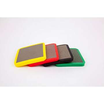 KGS Diamond PRO-PAD Hand Polishing 75x75x10 mm (4 Pack, Combination Set (grit 60, 120, 200, 400))
