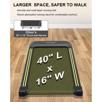 AKSO Walking Pad Treadmill for Home & Office Fitness