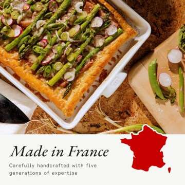 Elegant Made In Rectangular Baking Dish - French Porcelain