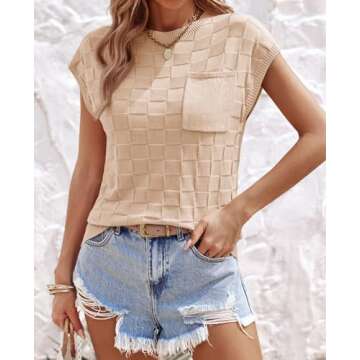 Imily Bela Women's Cap Sleeve Sweater - Versatile Casual Knit Top