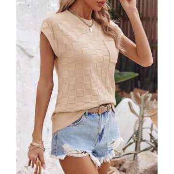 Imily Bela Women's Cap Sleeve Sweater - Chic Knit Top