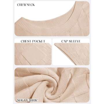 Imily Bela Women's Cap Sleeve Sweater - Chic Knit Top