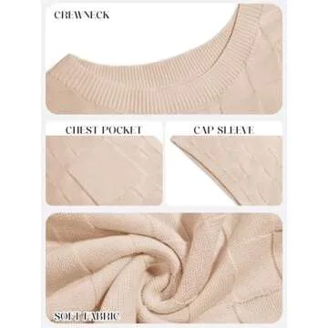 Imily Bela Women's Cap Sleeve Sweater - Chic Knit Top