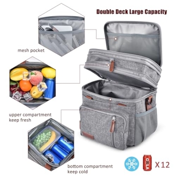 MIYCOO Insulated Large Lunch Bag for Men and Women