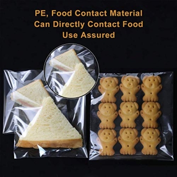 800 PCS Clear Re-sealable Cellophane Bags for Bakery Snacks Gifts
